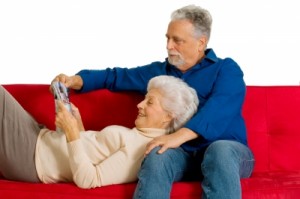 older couple on couch